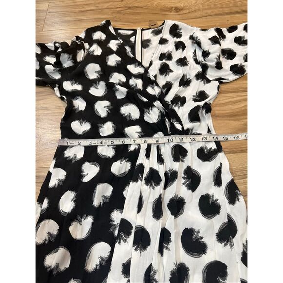 BOSS Danotta Reverse Print Dress in black and white size 6 - Picture 9 of 10